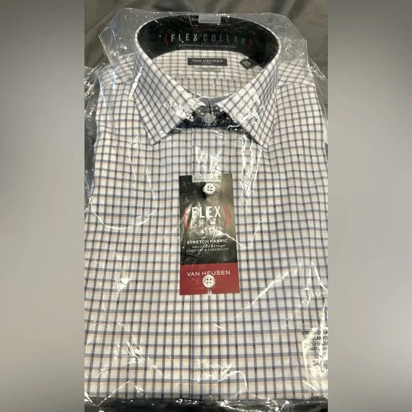 where to find slim fit dress shirts Van Heusen Regular Fit Ultra Wrinkle Free Stretch FLEX Solid